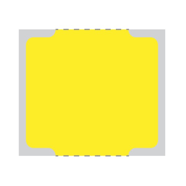 Nevs Intravenous Bag Labels, Thermal Double Notched 3" x 3" Yellow PDNOT-33Y - main